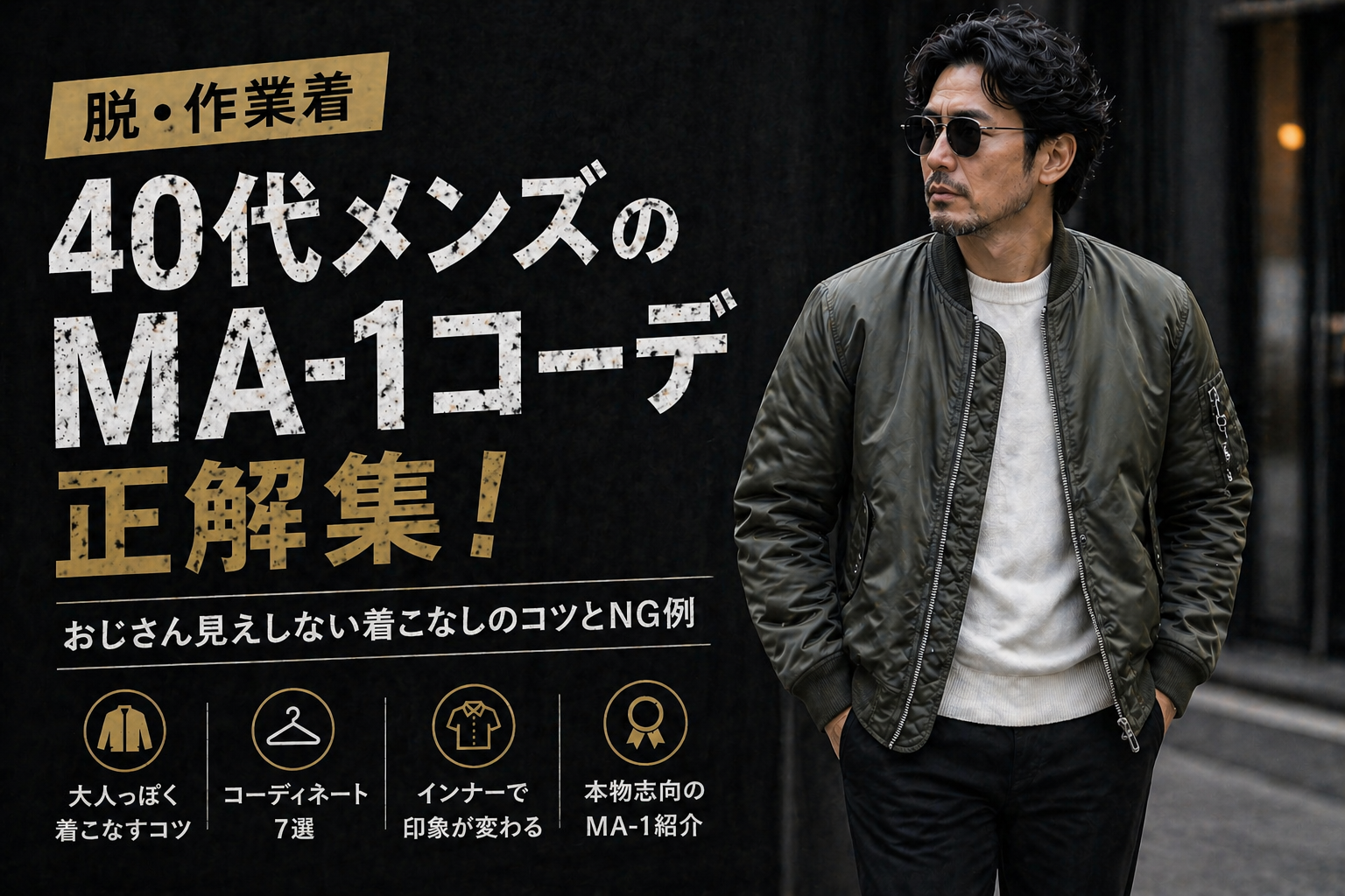 脱・作業着】40代メンズのMA-1コーデ正解集!おじさん見えしない 脱・作業着】40代メンズのMA-1コーデ正解集!おじさん見えしない